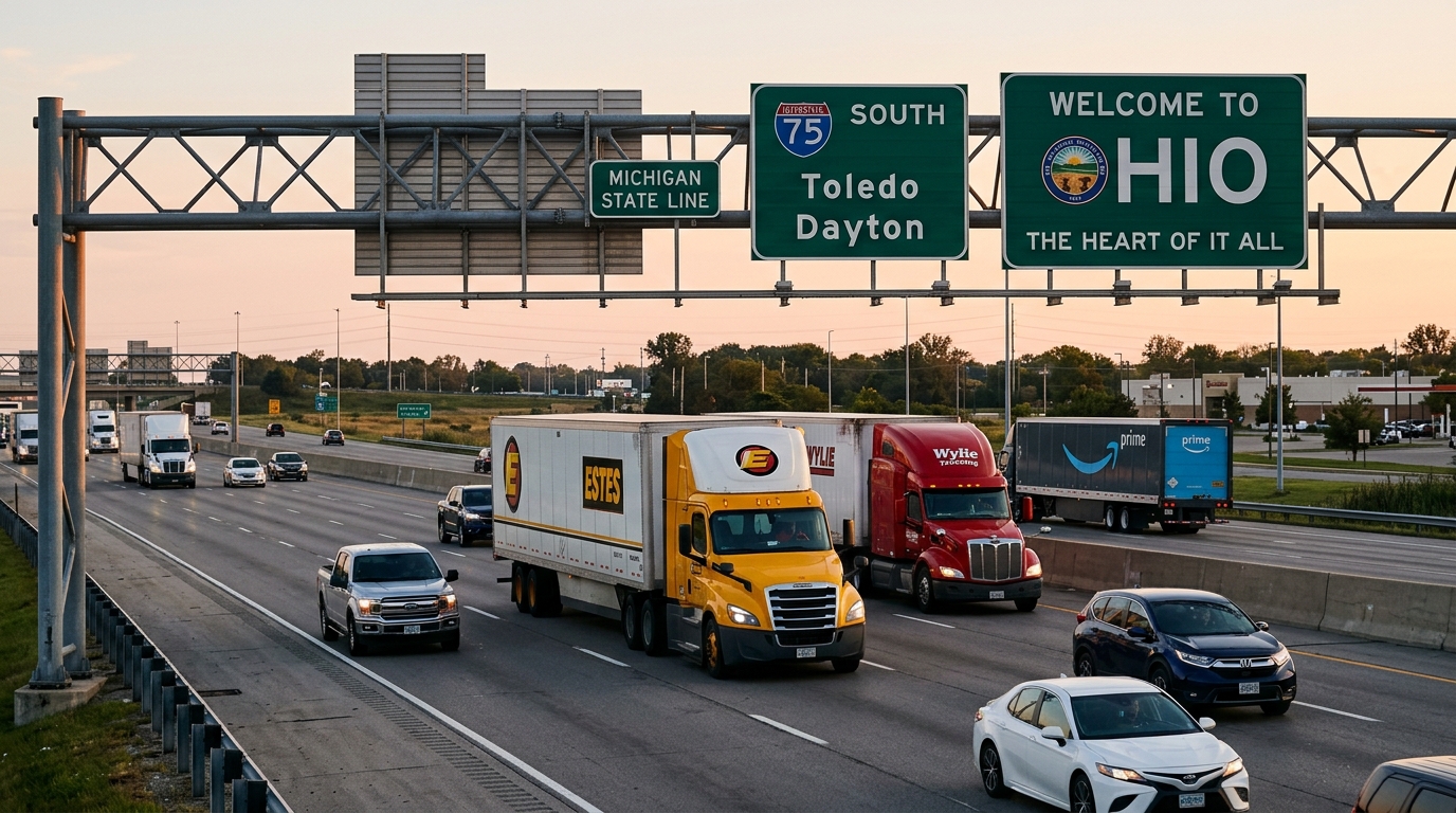 Michigan commercial semi truck collision investigation scene, black box data analysis, and FMCSA regulatory logs